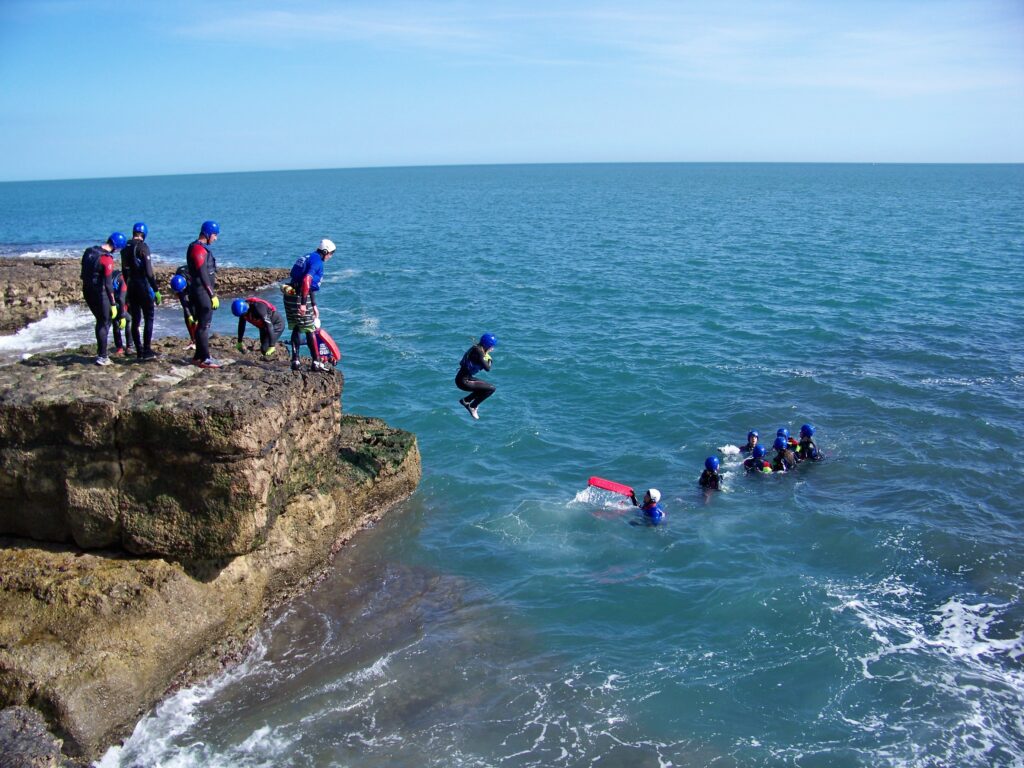 coasteering session with cumulus outdoors