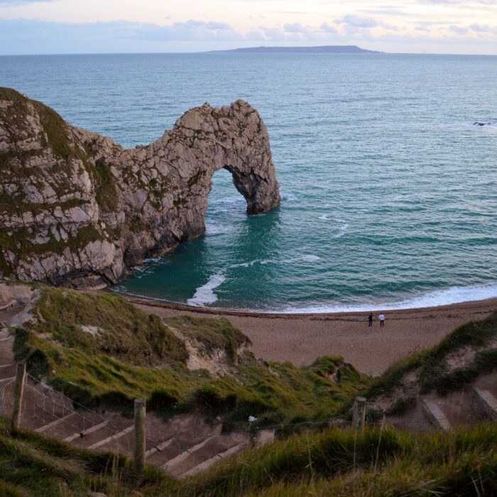 durdle door at sunset