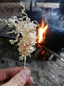 Bushcraft fire lighting