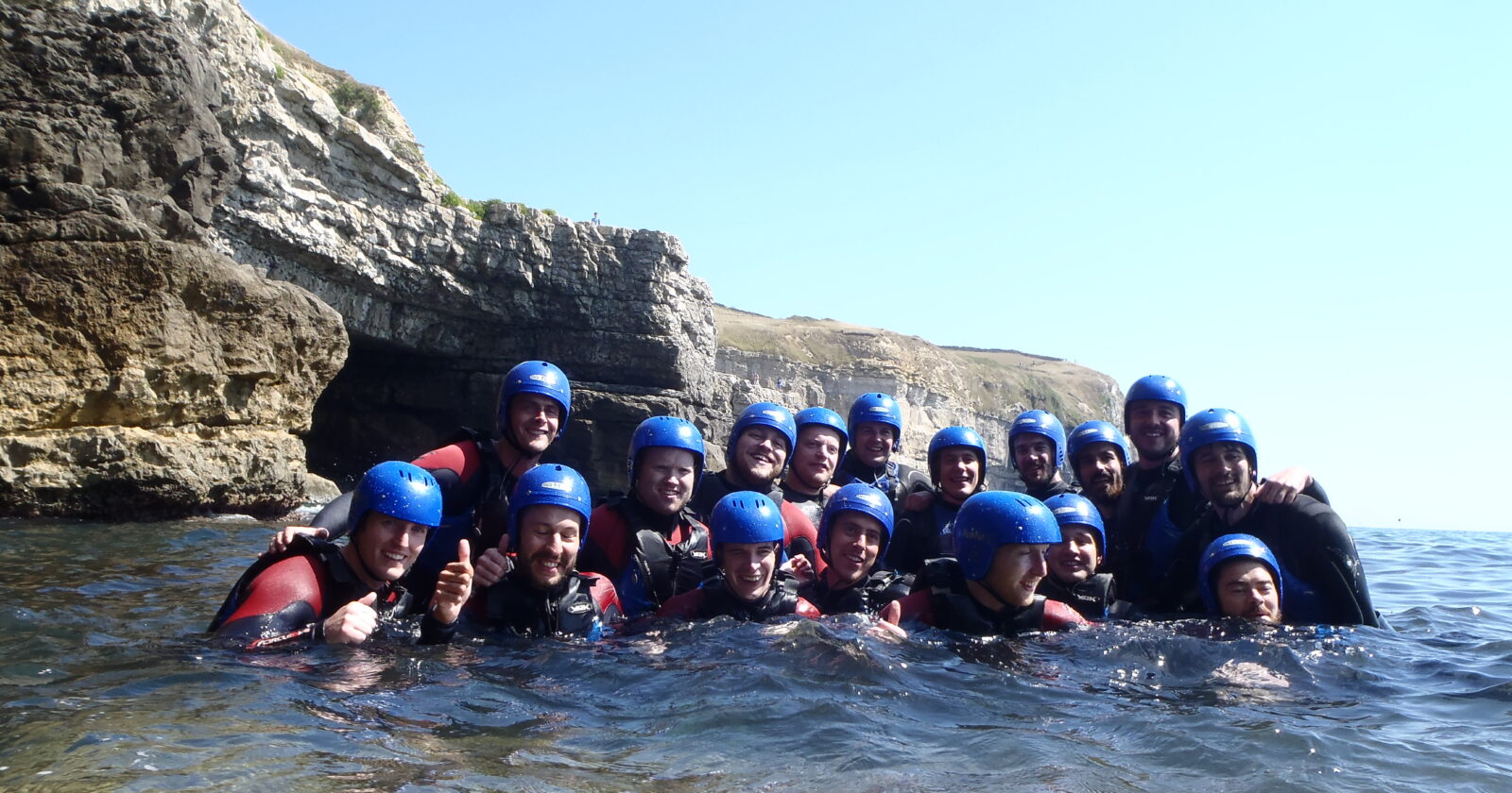Stag Group coasteering at Dancing Ledge in Dorset