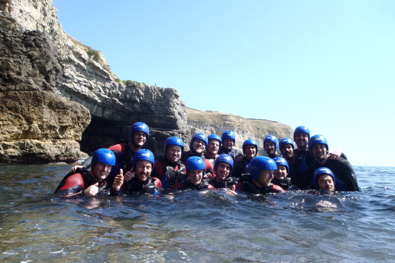 Stag Group coasteering at Dancing Ledge in Dorset