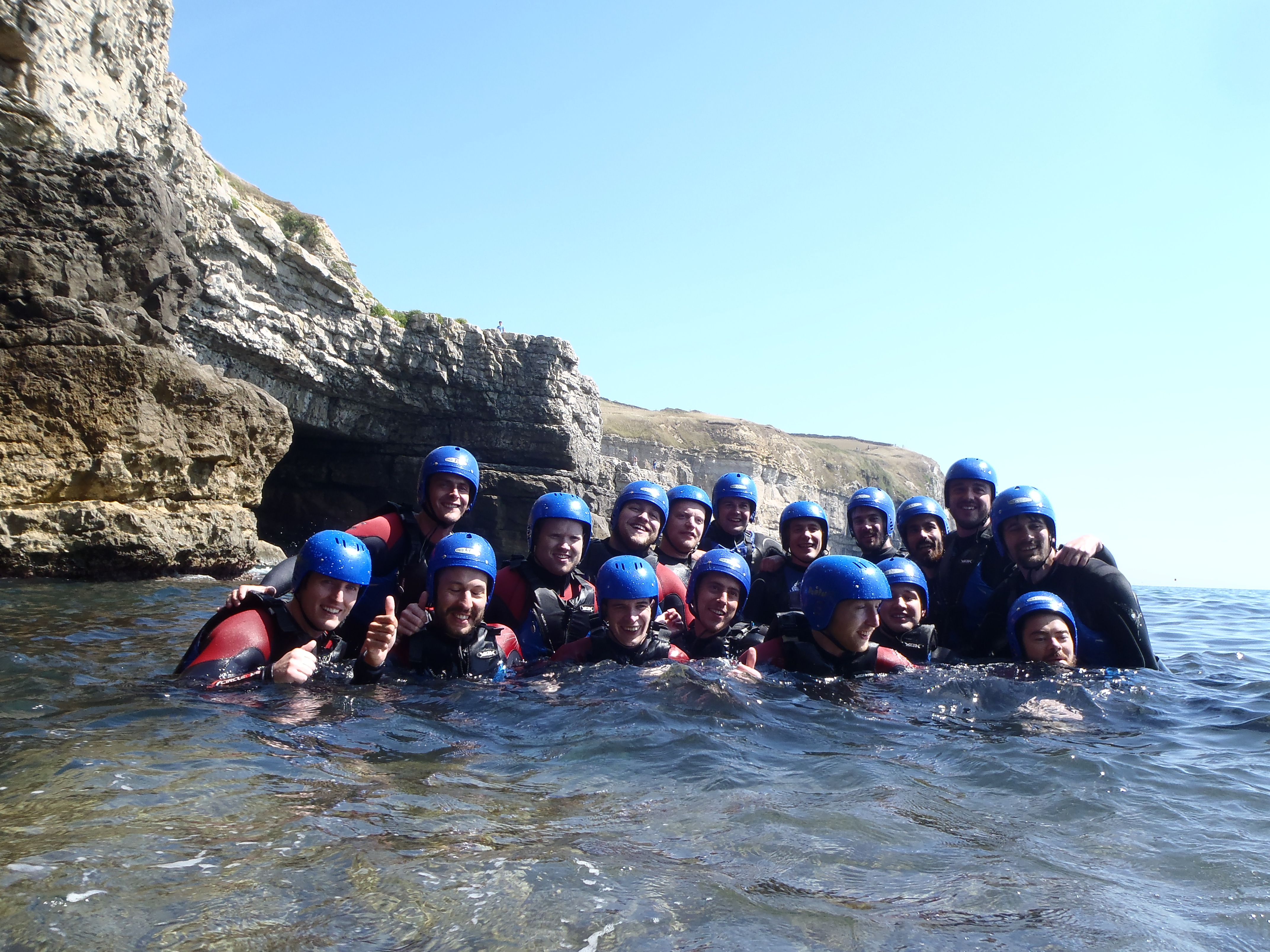 Stag Group coasteering at Dancing Ledge in Dorset