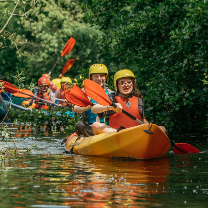 school group kayaking
