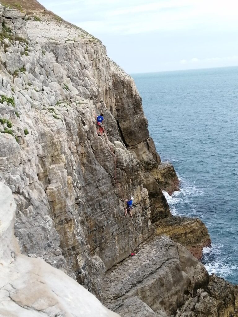 trad climbing in swanage