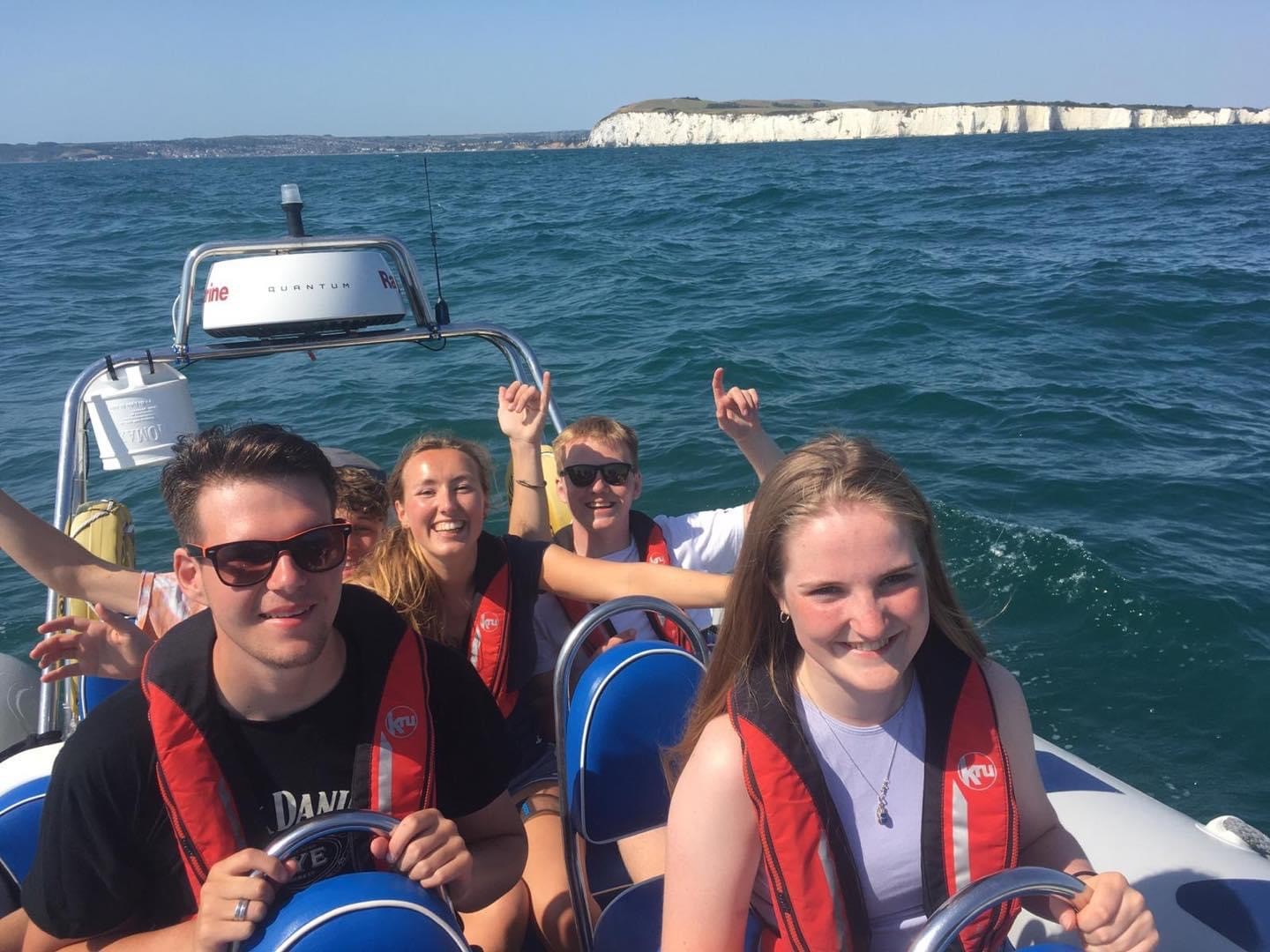 power boating on the jurassic coast