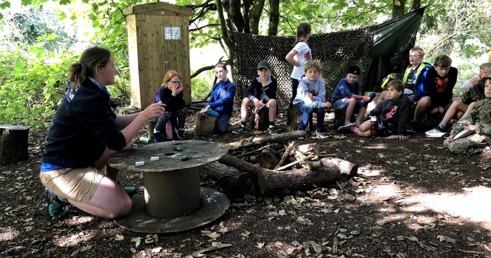 bushcraft session for schools