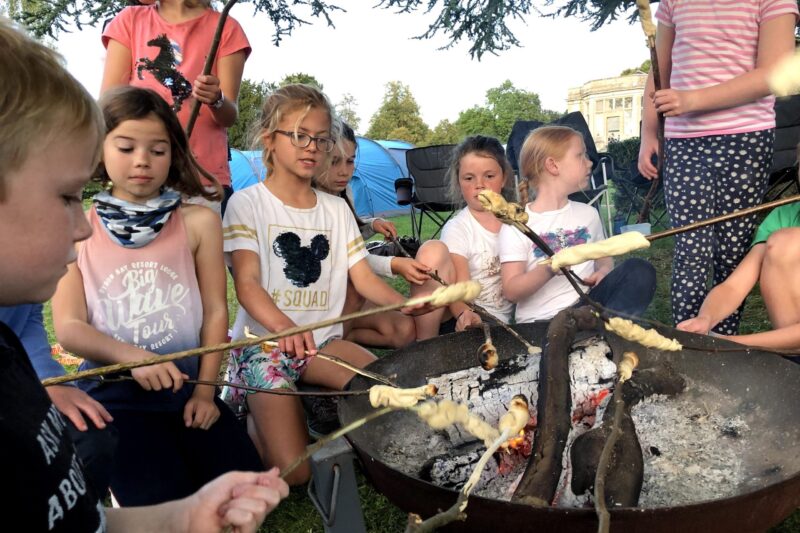 camping out at hatherop school