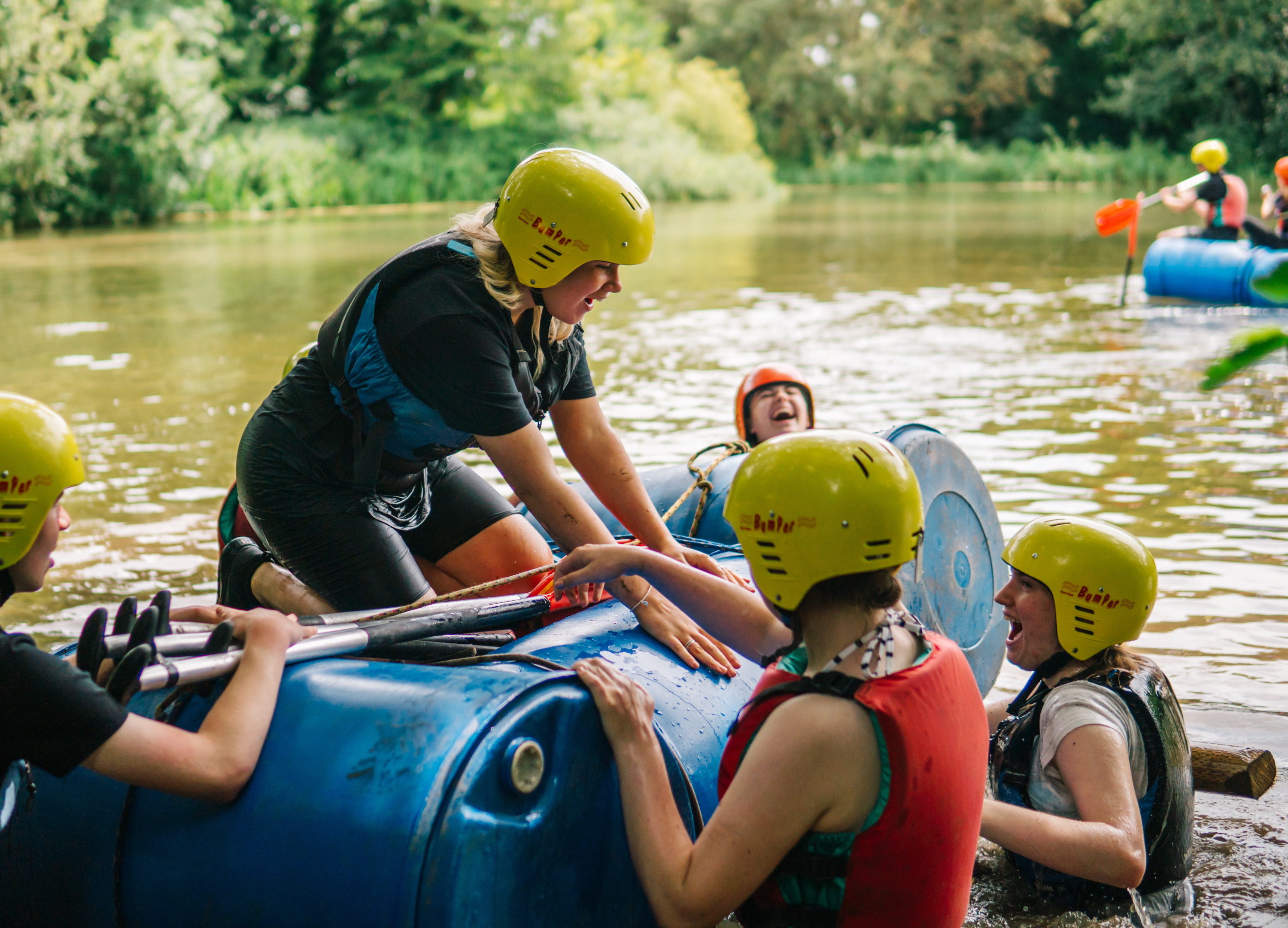 raft building and racing session for schools in dorset
