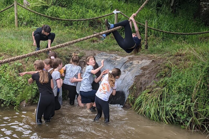 school group mud obstacles dorset mud trail