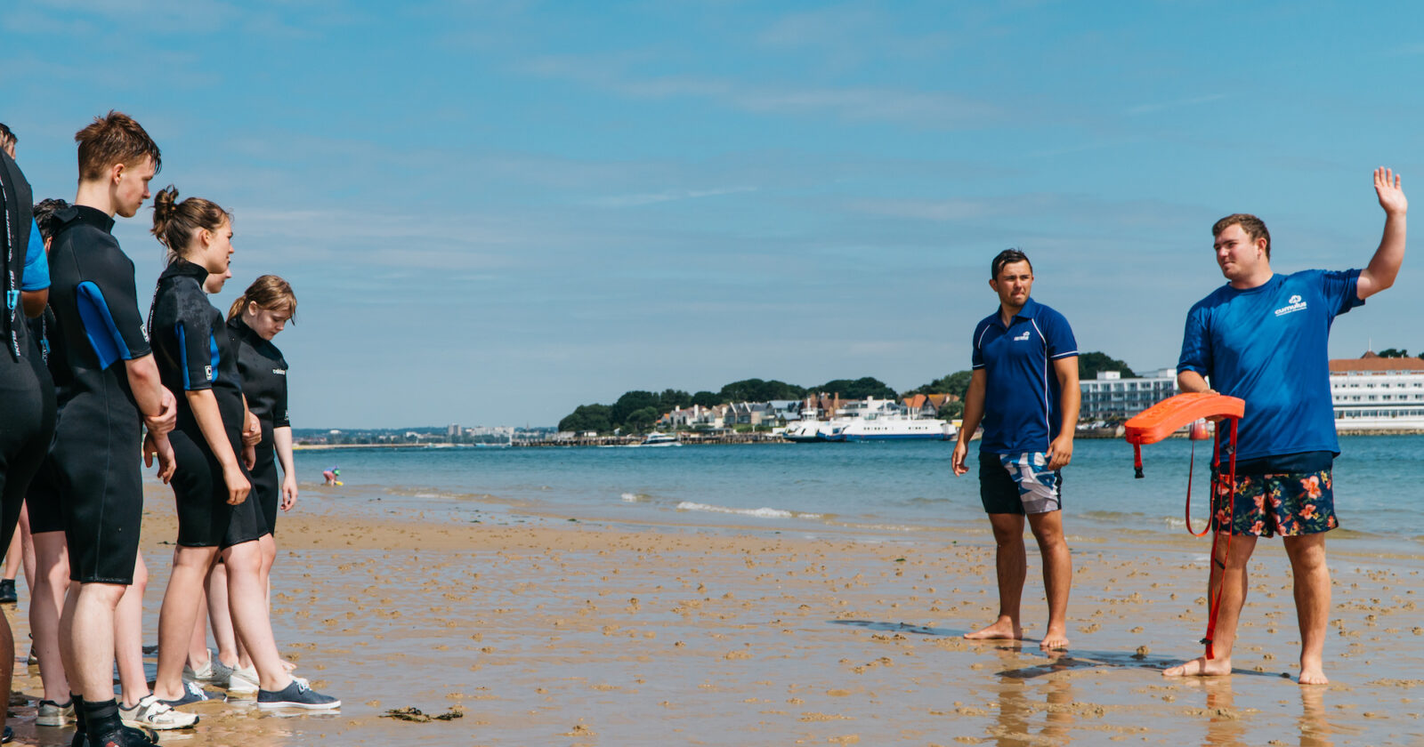 instructors leading beach safety sessions cumulus