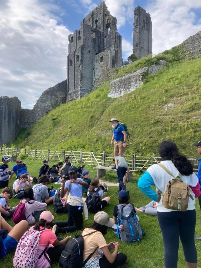 Bespoke Field Study primary school trip at Corfe Castle in the Isle of Purbeck, Dorset
