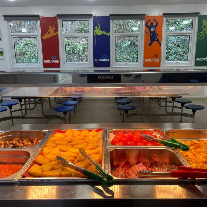 breakfast buffet at cumulus outdoors residential centre