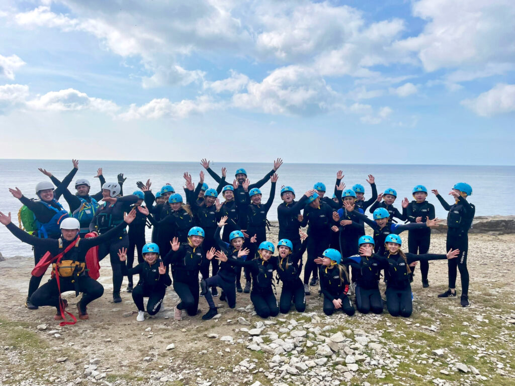 Charter school coasteering group photo